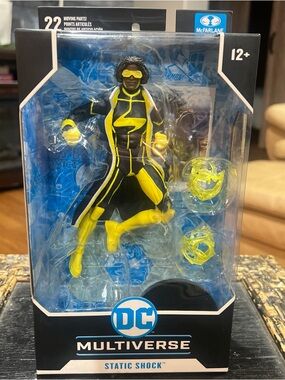 DC Static Shock Action Figure - Black & Yellow Costume
